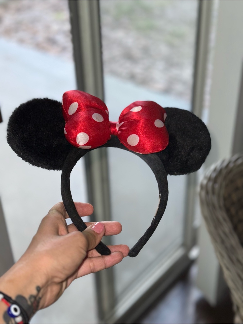 Disney Red Polka Dot Bow Minnie Ear Headband